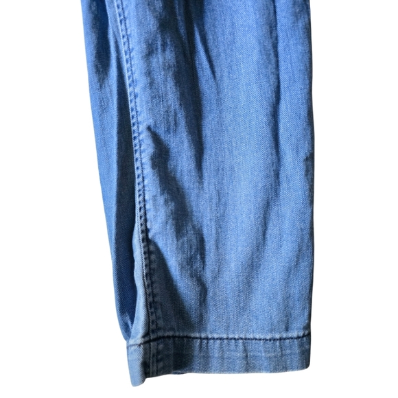 Aritzia WILFRED FREE Valletta Overalls Cropped Chambray Size XS Lightweight - Picture 5 of 11